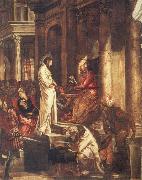 TINTORETTO, Jacopo Christ before Pilate Spain oil painting artist